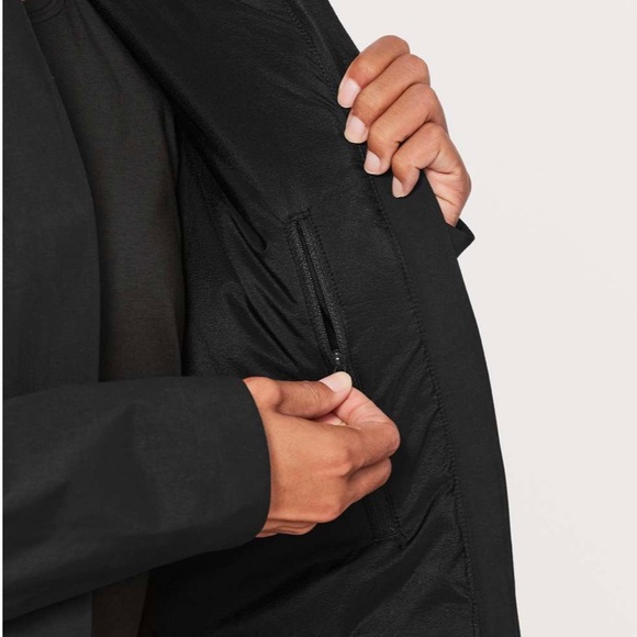 Lululemon Rain Haven Jacket *Insulated Black Size 6, like new. - Picture 6 of 11